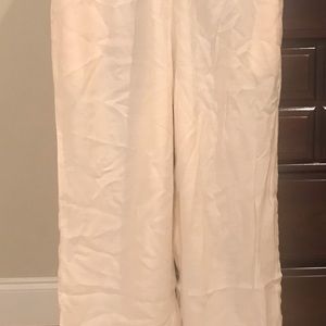 Beautiful ivory pull on wide leg pants